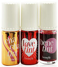Düfte, Parfümerie und Kosmetik Lippen-Make-up Set - Benefit Lip Tints to Love Set (Lippentönung 3x6ml)