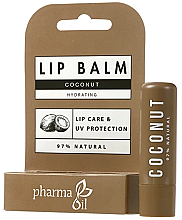 Düfte, Parfümerie und Kosmetik Intensiv feuchtigkeitsspendender Lippenbalsam mit Kokosduft - Pharma Oil Coconut Lip Balm