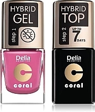 Düfte, Parfümerie und Kosmetik Set - Delia Cosmetics Hybrid Gel Set (Nagelgel 11ml + Nagelgel 11ml) 