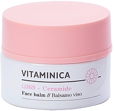 GESCHENK! Creme-Balsam für trockene und empfindliche Haut - Bioearth Vitaminica Omega 369 + Ceramide Face Balm (Probe)  — Bild N1