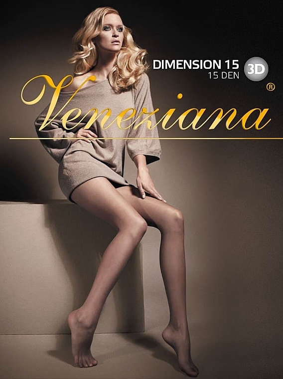 Strumpfhose für Frauen Dimension 3D 15 Den cognac - Veneziana — Bild N1