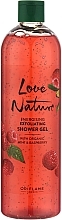 Peeling-Duschgel Minze und Himbeere - Oriflame Love Nature Energising Exfoliating Shower Gel — Bild N3