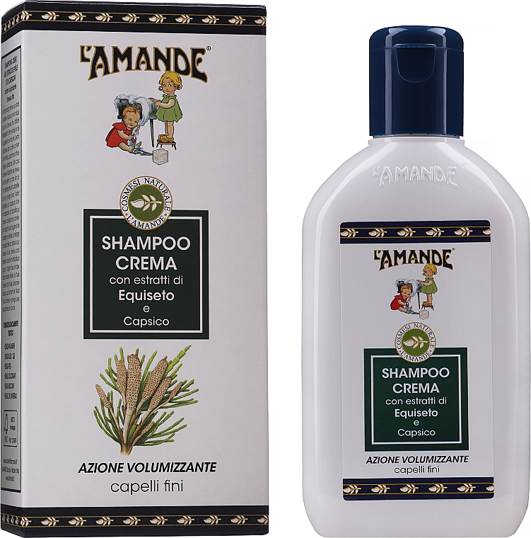 Creme-Shampoo für mehr Volumen mit Schachtelhalm-Extrakt - L'Amande Marseille Shampoo Crema — Bild N2