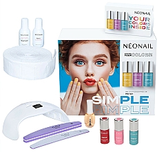 Düfte, Parfümerie und Kosmetik Set - NeoNail Professional Simple One Step Pro Starter Set (n/polish/3x7.2g + lamp + n/cln/50ml + rem/50ml + n/oil/15ml + accessories)