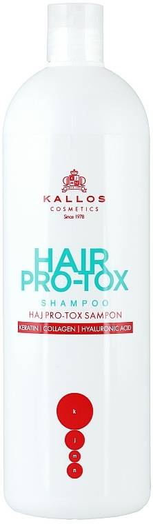Shampoo mit Keratin, Kollagen und Hyaluronsäure - Kallos Cosmetics Hair Pro-tox Shampoo