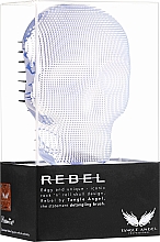 Entwirrbürste Weißeß Chrom 10x7 cm - Tangle Angel Rebel Brush White Chrome — Bild N2
