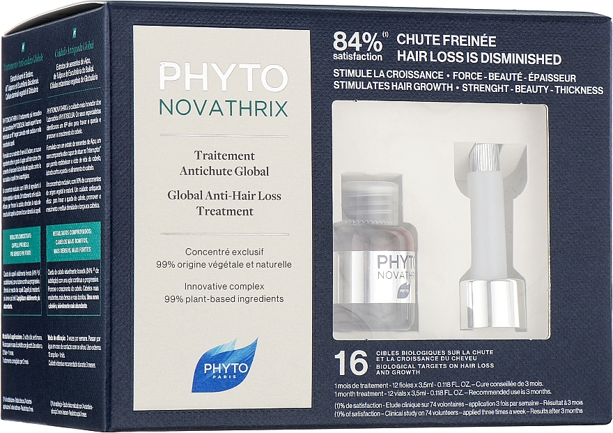 Behandlung gegen Haarausfall mit 99% pflanzlichen Zutaten - Phyto Novathrix Global Anti-Hair Loss Treatment — Bild N1