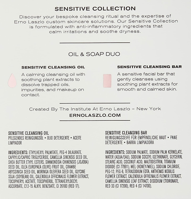 Gesichtspflegeset - Erno Laszlo Sensitive Cleansing Set (Gesichtsreinigungsöl 60ml + Gesichtsreinigungsseife 50g) — Bild N4