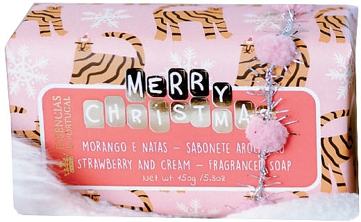 Seife Erdbeeren und Sahne - Essencias De Portugal Merry Christmas Strawberry And Cream Soap — Bild N1