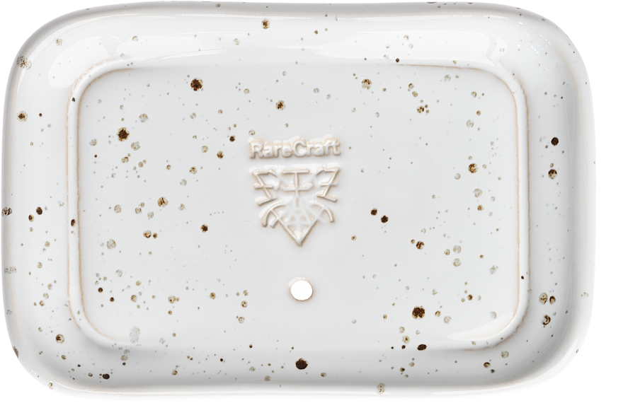 Seifenschale aus Keramik weiß-schwarz - RareCraft Soap Dish White & Black — Bild N1
