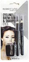 Düfte, Parfümerie und Kosmetik Set - Magic Studio Eyes (eye/pencil/05g + br/pencil/0.5g + accessories/1pcs)