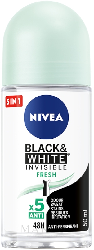 Deo Roll-on Antitranspirant - NIVEA Invisible Fresh Antyperspirant — Bild 50 ml