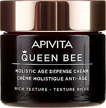 Reichhaltige Anti-Aging Gesichtscreme mit griechischem Gelée Royale in Liposomen - Apivita Queen Bee Holistic Age Defence Cream Rich Texture — Bild N2