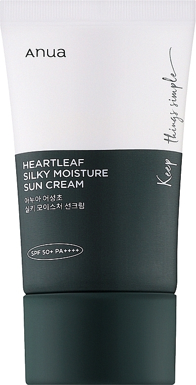 Sonnenschutzcreme für empfindliche Haut SPF 50+ PA++++  - Anua Heartleaf Silky Moisture Sun Cream  — Bild N1