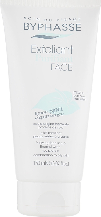 Reinigendes Gesichtspeeling mit Thermalwasser und Sojaprotein - Byphasse Home Spa Experience Purifying Face Scrub Combination To Oily Skin — Bild N2