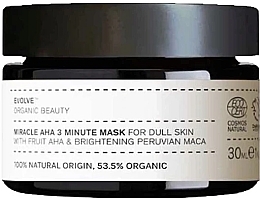 Gesichtsmaske mit Fruchtsäuren - Evolve Organic Beauty Miracle AHA 3 Minute Mask — Bild N1