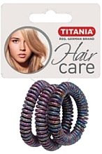 Düfte, Parfümerie und Kosmetik Spiral-Haargummi aus Plastik Anti Ziep bunt 3 St. Durchmesser 5cm - Titania