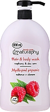 2in1 Shampoo und Duschgel mit Himbeere und Aloe Vera - Naturaphy Raspberry & Aloe Vera Hair & Body Wash — Bild N1