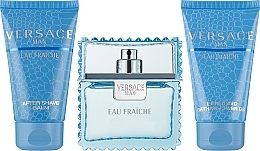 Düfte, Parfümerie und Kosmetik Versace Man Eau Fraiche - Duftset (Eau de Toilette 50ml + Duschgel 50ml + After Shave Balsam 50ml) 