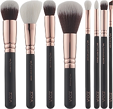 Düfte, Parfümerie und Kosmetik Make-up Pinselset 8-tlg. - Zoeva Rose Golden Luxury Set Vol. 1 (8 brushes + clutch)