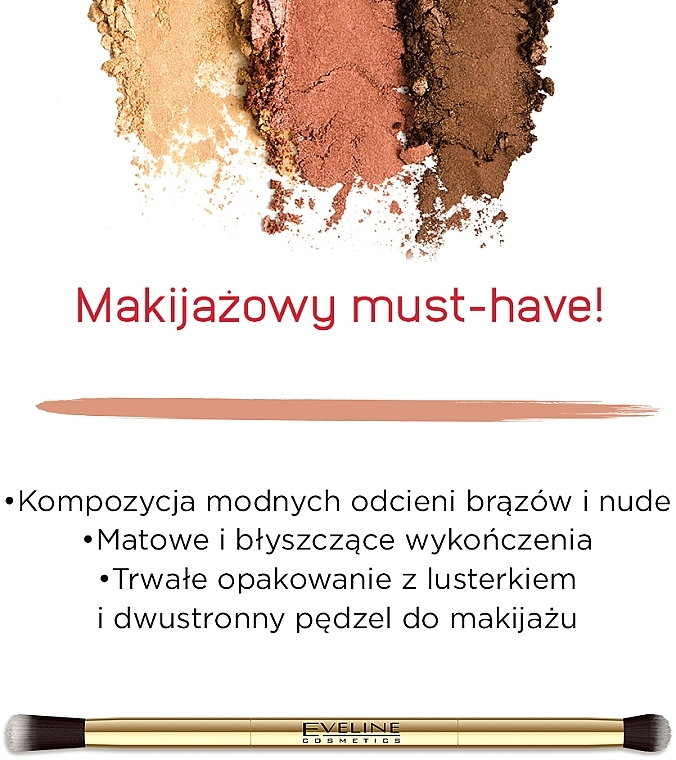 Lidschattenpalette - Eveline Cosmetics Charming Mocha Eyeshadow — Bild N3