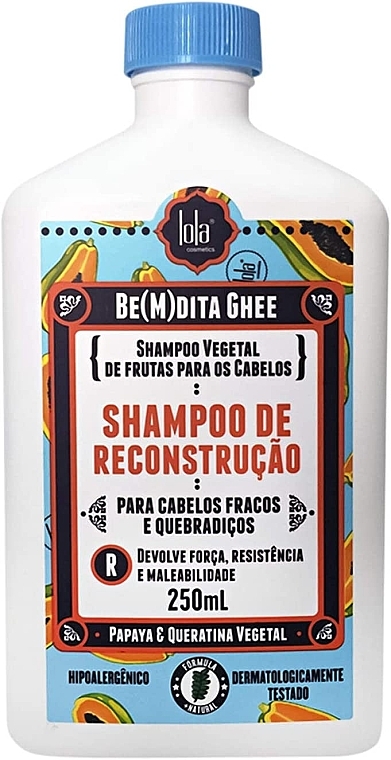 Revitalisierendes Haarshampoo mit Papaya und Keratin - Lola Cosmetics Be(M)dita Ghee Reconstructing Shampoo With Papaya And Keratin — Bild N1