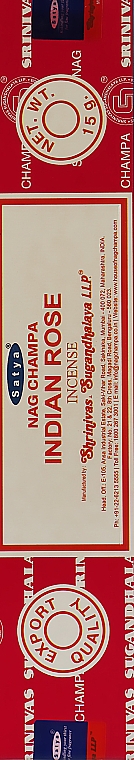 Indischer Rosenweihrauch - Satya Indian Rose Incense — Bild N1