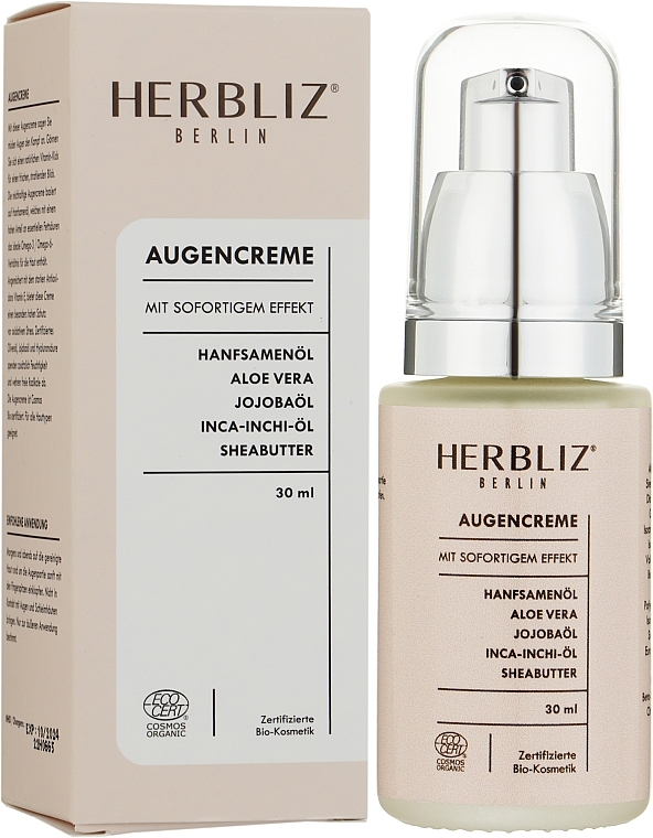 Augencreme mit Hanfsamenöl und Aloe Vera - Herbliz — Bild N2