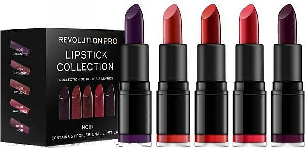 Lippenstift 5 St. - Revolution Pro 5 Lipstick Collection Noir — Bild N1