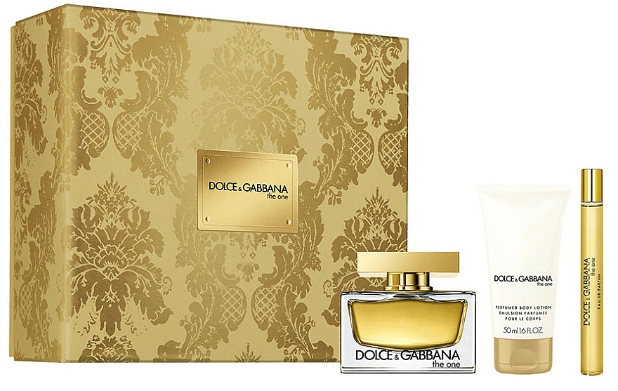 Dolce&Gabbana The One - Duftset (Eau de Parfum 75ml + Körperlotion 50ml + Eau de Parfum 10ml) — Bild N1