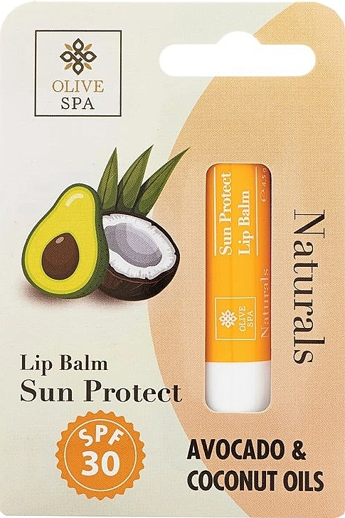 Lippenbalsam mit Vanillegeschmack - Olive Spa Naturals Sun Protect Lip Balm — Bild N1