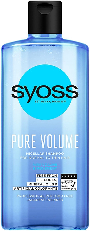 Mizellen-Shampoo für mehr Volumen - Syoss Pure Volume Micellar Shampoo