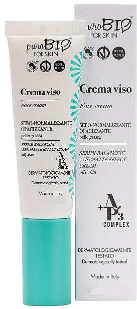 Seboregulierende und mattierende Gesichtscreme für fettige Haut - PuroBio Cosmetics Sebum-Balancing and Matte Effect — Bild N1