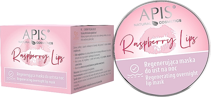 Lippenmaske für die Nacht - APIS Professional Raspberry Lips Regenerating Overnight Lip Mask — Bild N3