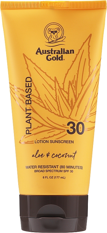 Wasserfeste Sonnenschutzlotion mit Pflanzenextrakten SPF 30 - Australian Gold Plant Based Sunscreen Lotion SPF 30 — Bild N1