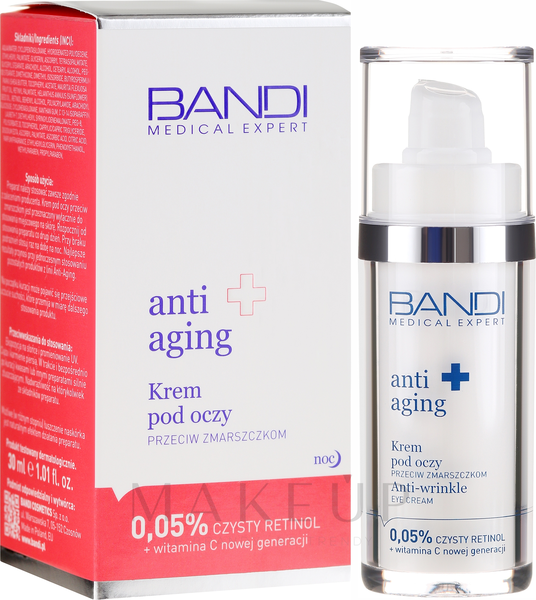 Anti-Aging und Anti-Falten Augencreme mit Retinol und Vitamin C - Bandi Medical Expert Anti Aging Anti-Wrinkle Eye Cream — Bild 30 ml