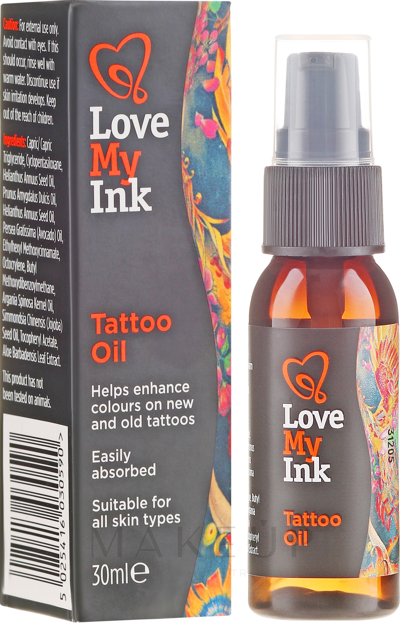 Tattoopflege-Öl - Love My Ink Tattoo Oil — Bild 30 ml