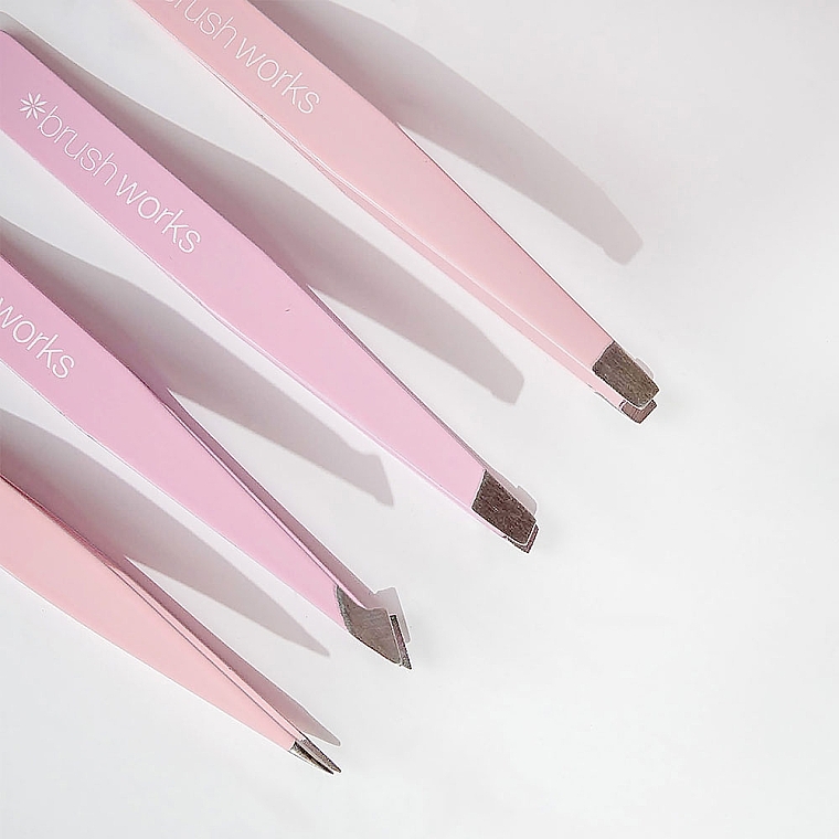 Kombination Pinzetten-Set rosa 4-tlg. - Brushworks 4 Piece Combination Tweezer Set Pink  — Bild N4