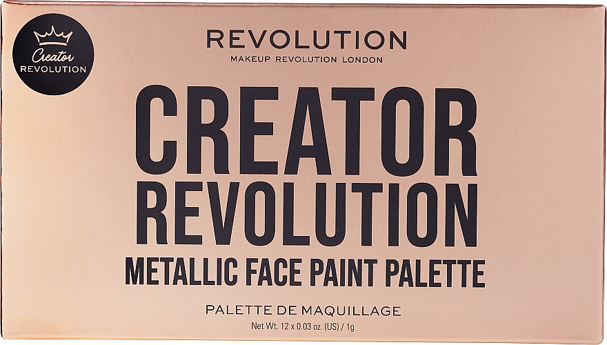Schminkpalette für das Gesicht mit 6 Metallic-Farben - Revolution Creator Revolution Metallic Face Paint Palette — Bild N2