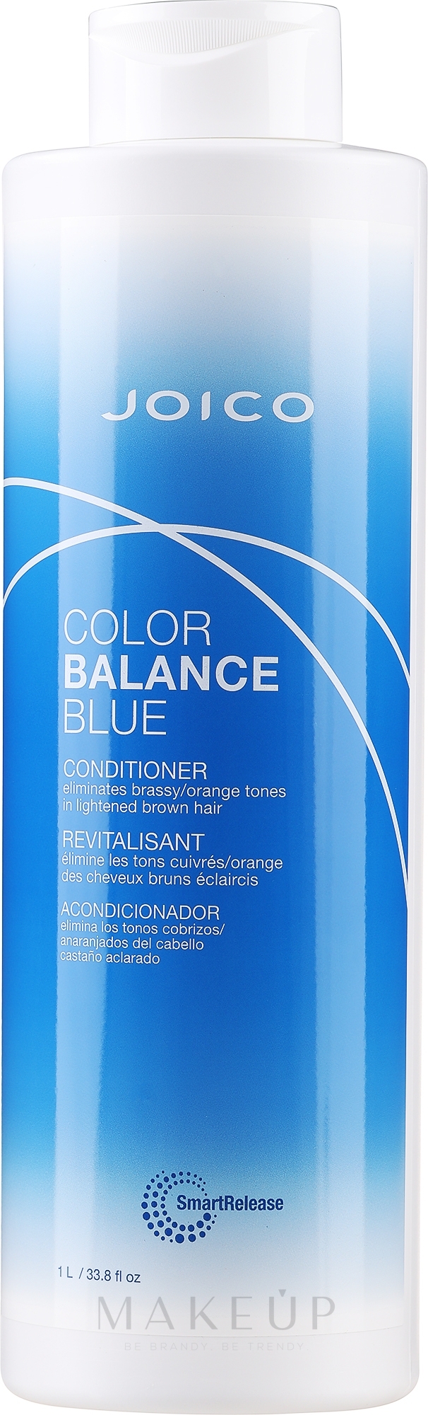 Haarspülung mit Blaupigmenten zur Neutralisierung von unerwünschtem Messing- und Orangestich - Joico Color Balance Blue Conditioner — Bild 1000 ml