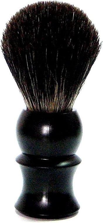 Rasierpinsel mit Dachshaar Kunststoff mattschwarz - Golddachs Pure Badger Plastic Black Matt — Bild N1