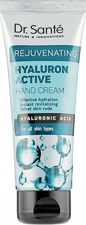 Handcreme mit Hyaluronsäure - Dr. Sante Hyaluron Active Rejuvenating Hand Cream — Bild N1