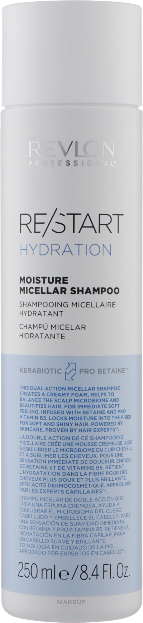 Feuchtigkeitsspendendes Mizellenshampoo - Revlon Professional Restart Hydration Shampoo — Bild 250 ml
