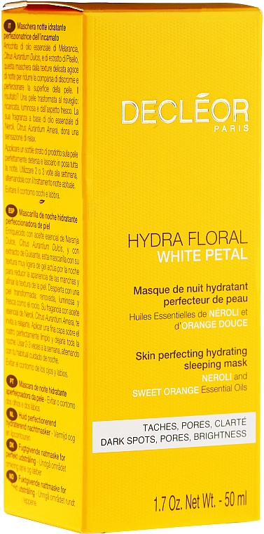 Feuchtigkeitsspendende Crememaske - Decleor Hydra Floral White Petal Skin Perfecting Hydrating Sleeping Mask — Bild N2