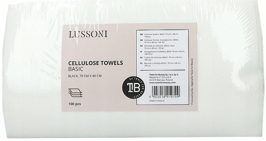 Einwegtücher aus Cellulose 70x40 cm 100 St. - Tools For Beauty Lussoni Towel Cellulose Basic — Bild N1