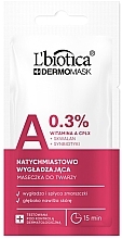 Düfte, Parfümerie und Kosmetik Glättende Express-Gesichtsmaske mit Vitamin A - L'biotica Dermomask Express Smoothing Mask With Vitamin A 