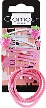 Glamour - Haarspangen und Haargummis für Kinder rosa und weiß — Bild N1