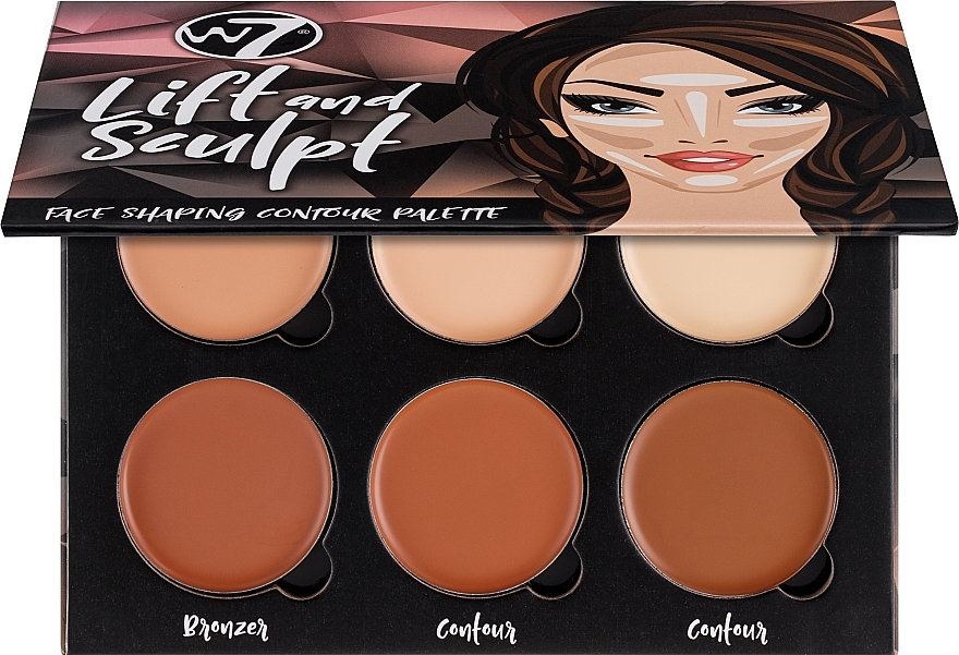 Konturierpalette für das Gesicht - W7 Lift & Sculpt Face Shaping Contour Palette — Bild N1