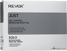 Düfte, Parfümerie und Kosmetik Gesichtspflegeset - Revox Just Oil Control Skincare Routine (Gesichtsserum 3x30ml)