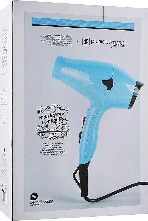 Haartrockner blau - Perfect Beauty Pluma Compact Blue — Bild N3